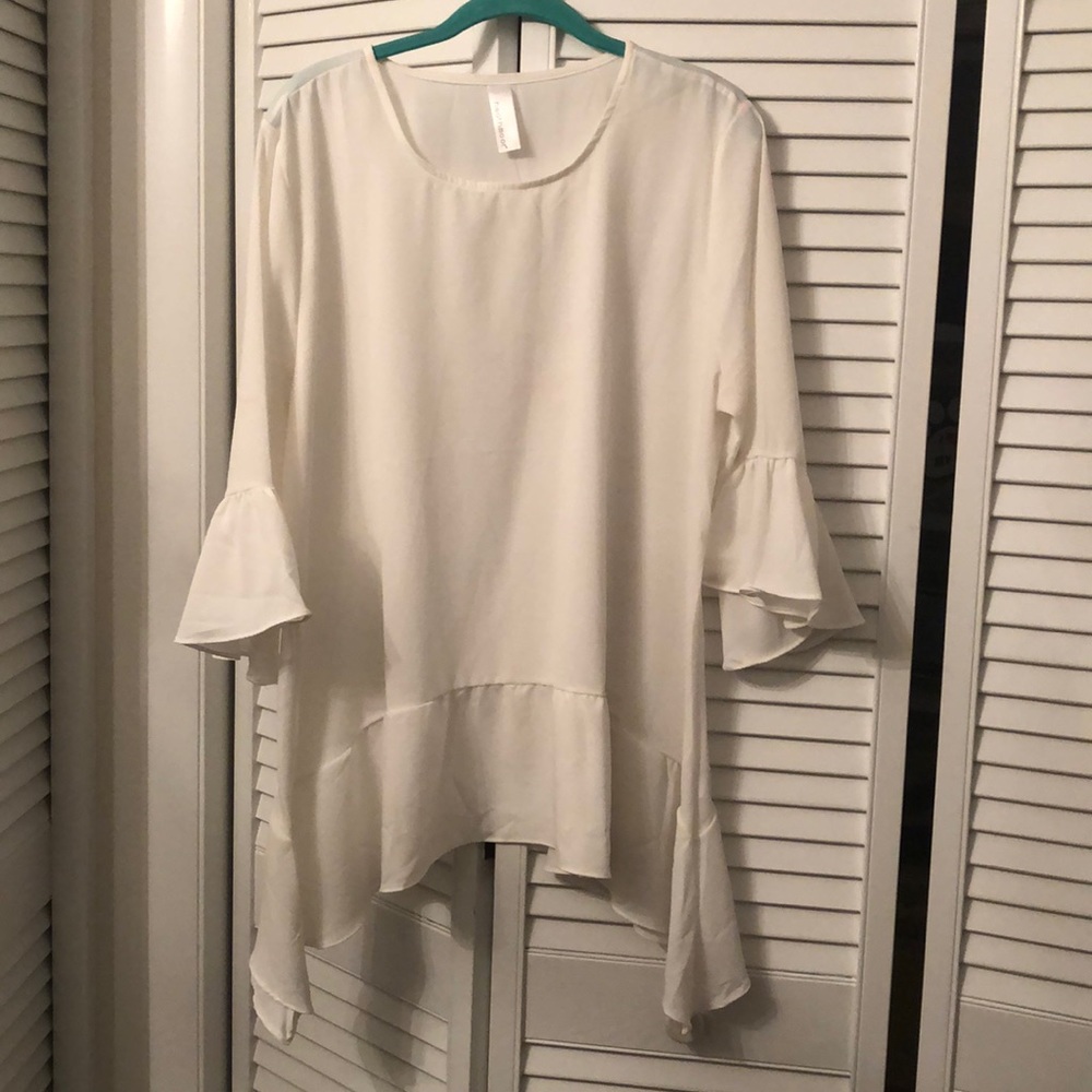 Off white dressy boutique blouse- worn once